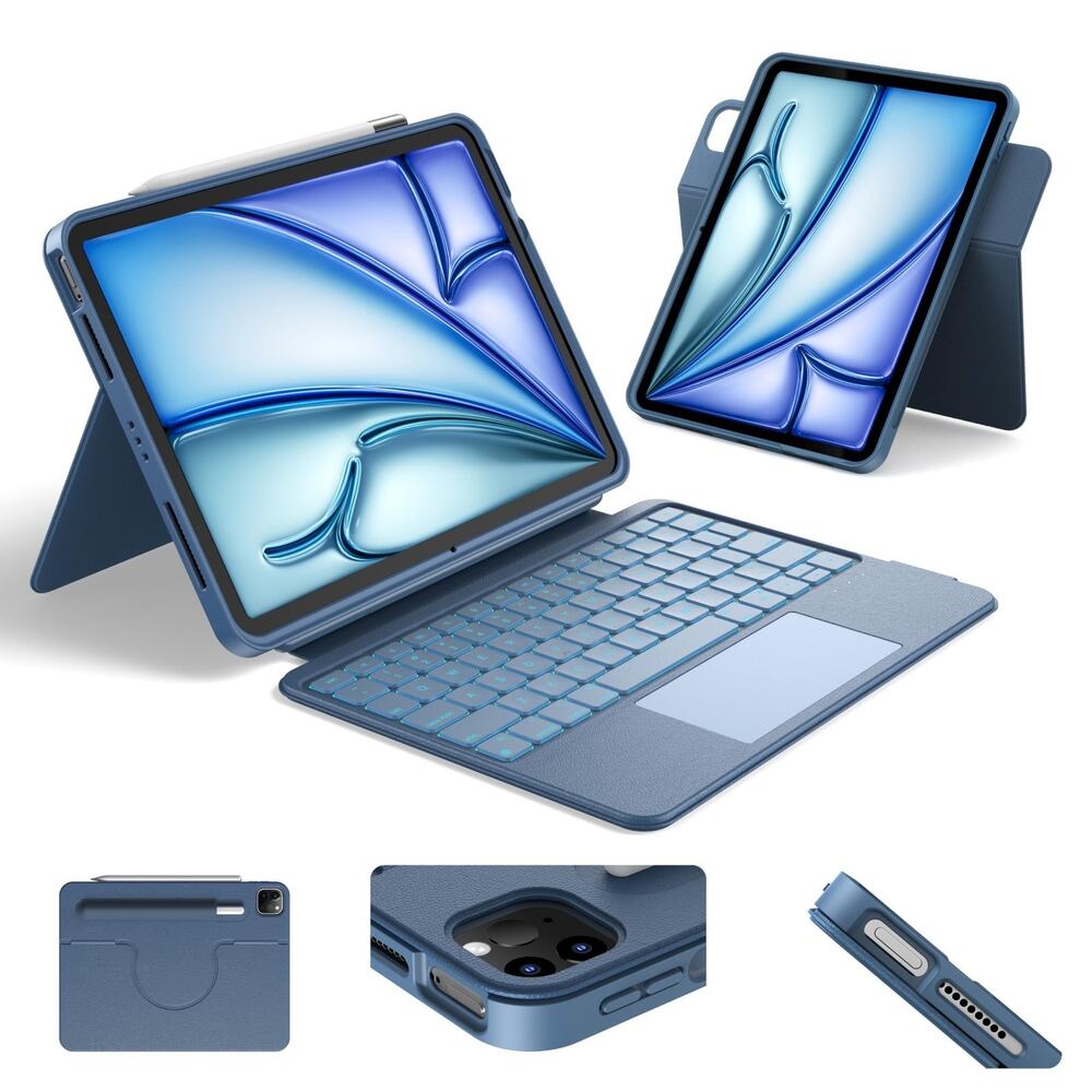 HOU iPad Air 11 Case with Keyboard (M4 2026,M3 2025,M2 2024) Detachable...